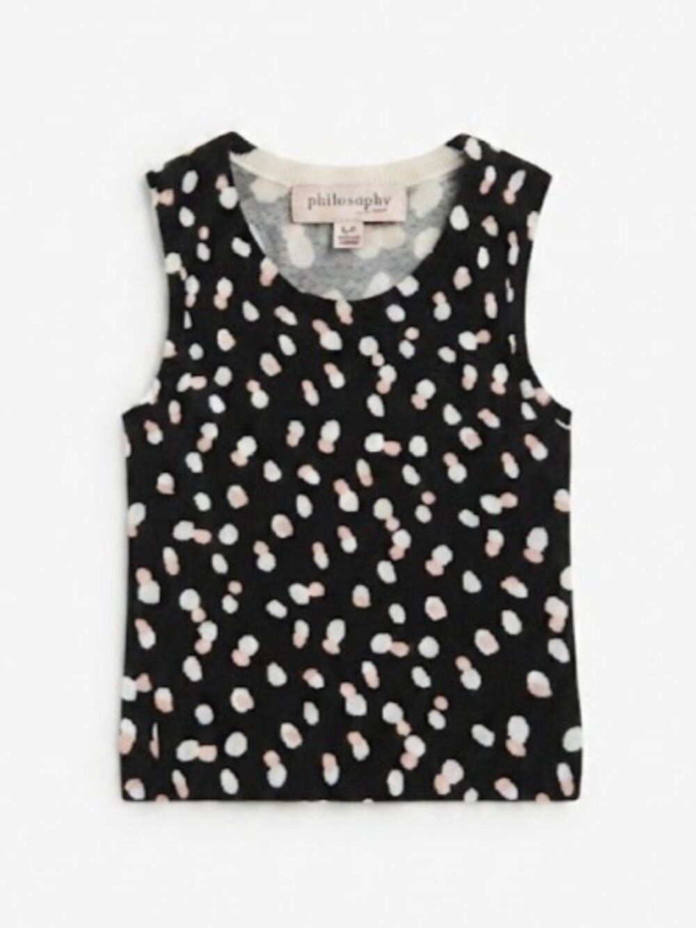 ✨️ Philosophy Black Dot-Print Knit Tank